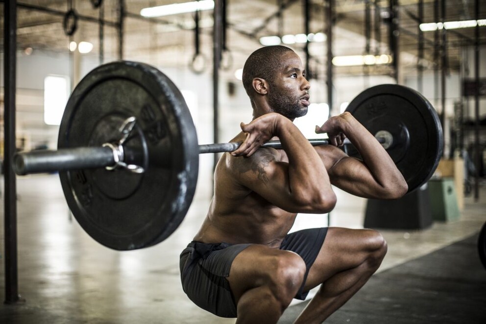 The Olympic bar is the classic barbell and is used for squatting, for example